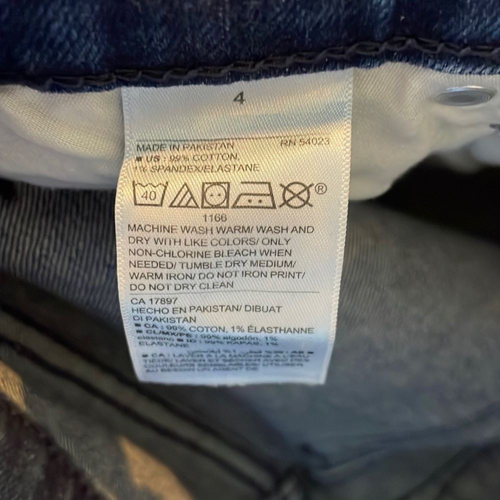 NWOT Old Navy Jeans SZ4 Flare Ankle High Rise Dark Wash Secret Slim Pockets - Picture 3 of 9